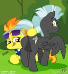  anus atryl balls digital_drawing_(artwork) duo equine eyewear female feral friendship_is_magic glasses horse kirrol line_art looking_back male mammal my_little_pony pegasus penis pony spitfire_(mlp) sweat thunderlane_(mlp) wings wonderbolts_(mlp) 