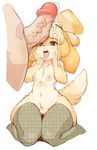  &lt;3 1girl animal_crossing animal_ears blonde_hair breasts canine cleavage clothed clothing cum cum_in_hair cum_in_mouth cum_on_hair cum_string cumdrip disembodied_penis dog dog_ears dog_tail doubutsu_no_mori drooling erection eyewear facial female furry glasses hair hands_on_face huge_penis isabelle_(animal_crossing) kneeling legwear mammal navel nintendo nipples nude penis penis_awe penis_on_face saliva shirt shizue_(doubutsu_no_mori) simple_background slugbox small_breasts solo solo_focus tail thick_thighs thigh_highs thighhighs tongue tongue_out uncensored veiny_penis video_games wariza wide_hips 