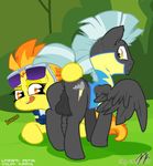  anus atryl balls digital_drawing_(artwork) duo equine eyewear female feral friendship_is_magic glasses horse kirrol line_art looking_back male mammal my_little_pony pegasus penis pony spitfire_(mlp) sweat thunderlane_(mlp) wings wonderbolts_(mlp) 