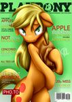  applejack_(mlp) cover cowboy_hat earth_pony english_text equine female feral friendship_is_magic hat horse magazine_cover mammal my_little_pony pony pshyzo solo text 