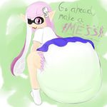  cephalopod diaper feces hair invalid_tag marine messy_diaper nintendo pink_eyes pink_hair post_vore scat splatoon squid sy0p video_games vore 