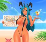  areola arthropod big_breasts breasts changeling cleavage clothed clothing crab crustacean erect_nipples evov1 female friendship_is_magic horn human humanized mammal marine my_little_pony navel nipples queen_chrysalis_(mlp) skimpy solo swimsuit wings 