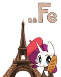  2015 baguette beatnik beret blue_eyes clothing eiffel_tower equine female friendship_is_magic hat horn iron joycall3 mammal my_little_pony rarity_(mlp) tower turtleneck_sweater unicorn 