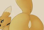  bearra butt digimon female looking_at_viewer pussy renamon solo 