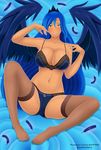  big_breasts bra breasts cleavage clothed clothing equine evov1 female friendship_is_magic horn human humanized mammal my_little_pony panties princess_luna_(mlp) solo underwear winged_unicorn wings 