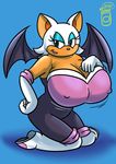  big_breasts breasts cleavage clothed clothing female rouge_the_bat royaljellysandwich sonic_(series) 