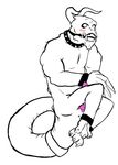  ask-a-deathclaw_(artist) bdsm bondage bound color deathclaw fallout frill knot multi_knot penis studs video_games 