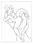  &lt;3 alex_spastic anthro black_and_white breasts crossgender dragon female friendship_is_magic half-closed_eyes looking_at_viewer looking_back monochrome my_little_pony nude plain_background pussy pussy_juice scalie seductive slit_pupils smile solo spike_(mlp) white_background 