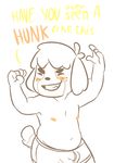  animal_crossing boxer_briefs bulge canine chubby clothing dialogue digby_(animal_crossing) dog english_text eyes_closed glitter_trap_boy line_art mammal moobs navel nintendo nipples open_mouth raised_arm restricted_palette teeth text underwear video_games 