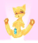  erection gold_kitty_gel goo male nana_gel nude penis shiny slime solo 