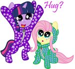  clothing equine female fluttershy_(mlp) friendship_is_magic horse m0rshu64 mammal my_little_pony onesie pony twilight_sparkle_(mlp) 