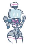  1girl artist_request breasts copyright_request female machine mechanical monita monita_(nintendoland) nintendoland robot simple_background solo unknown_artist wide_hips 