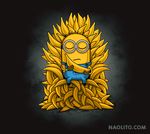  bananas clothing cute despicable_me digital_media_(artwork) english_text food male naolito not_furry overalls plain_background solo text what 