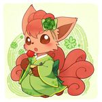  canine flower fox huiro invalid_color mammal nintendo plant pok&eacute;mon video_games vulpix 
