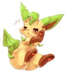  brown_eyes cute eeveelution kemono leafeon nintendo open_mouth pok&eacute;mon video_games wahitouppe 