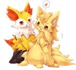  braixen brown_eyes canine cute fox kemono mammal ninetales nintendo open_mouth pink_eyes pok&eacute;mon video_games wahitouppe 