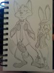  anthro canine character_from_animated_feature_film disney espent female fox judy_hopps lagomorph male male/female mammal nick_wilde patchsketch penis size_difference zootopia 
