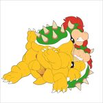  aged_up anal anal_penetration anus balls border bowser bowser_jr. butt clenched_teeth duo erection eyes_closed father father_and_son flat_colors incest jersey_devil koopa legs_up lying male male/male mario_bros missionary_position nintendo on_back parent penetration penis perineum scalie sex son straining teeth video_games 