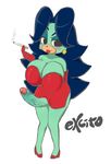  2015 anthro big_breasts blush breasts breezie_(character) cleavage clothed clothing dickgirl erection excito hedgehog huge_breasts intersex mammal penis smile solo sonic_(series) uncut 