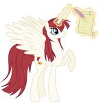  2015 90sigma absurd_res alpha_channel blue_eyes equine female feral friendship_is_magic fur hair hi_res horn lauren_faust_(character) mammal my_little_pony red_hair smile solo white_fur winged_unicorn wings 