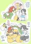  1boshi blush bowser chubby cloud comic english_text hair human humor imagination koopa koopa_troopa lakitu mammal mario mario_bros nintendo plain_background red_hair scalie shell super_smash_bros sweat text translated video_games voyeur wii_fit_trainer 