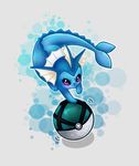  :3 blue_eyes blush bubble chibi eeveelution female fin netball nintendo plain_background pok&eacute;ball pok&eacute;mon solo tagme tesvp vaporeon video_games water 