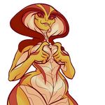  alpha_channel anthro breasts fangs female forked_tongue long_tongue looking_at_viewer pink_eyes plagueofgripes plain_background reptile scalie smile snake solo tongue tongue_out transparent_background viper_(x-com) wide_hips x-com 