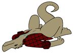  2015 aliasing anthro clothed clothing female flat_chested lizard lying on_back partially_clothed pussy reptile scalie shirt solo trout_(artist) 