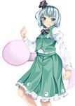  bad_id bad_pixiv_id dress_shirt green_eyes hair_ribbon hairband hitodama konpaku_youmu konpaku_youmu_(ghost) long_sleeves ribbon shirt short_hair silver_hair skirt solo touhou vest yumibakama_meme 