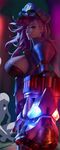  alternate_costume breasts eu03 huge_breasts league_of_legends long_hair officer_vi pink_hair police police_uniform policewoman sideboob solo sunglasses uniform vi_(league_of_legends) work_in_progress 