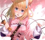  :d animal_ears bad_id bad_pixiv_id blonde_hair blue_eyes earrings final_fantasy final_fantasy_xiv jewelry looking_at_viewer miqo'te open_mouth short_hair smile solo yasuno_(airy_light) 