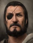  bad_id bad_pixiv_id beard black_hair close-up eyepatch facial_hair historie male_focus philip_ii_of_macedon_(historie) portrait realistic solo tkjuly 
