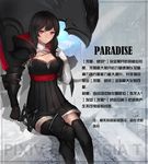  bad_id bad_pixiv_id black_hair chinese paradise pixiv_fantasia pixiv_fantasia_t red_eyes short_hair solo swd3e2 thighhighs translation_request 