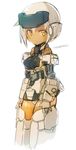  alternate_hair_color alternate_skin_color artist_name breasts covered_nipples frame_arms_girl gourai mecha_musume rondo_bell small_breasts solo yellow_eyes 