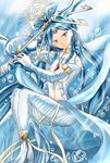  1girl artist_request blue_hair bubbles magi_the_labyrinth_of_magic ren_kougyoku water 
