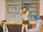  age_difference animated animated_gif bare_legs barefoot bow braid brown_hair evil_smile feet femdom foot_licking foot_worship glasses great_teacher_onizuka leg_lift licking plaid plaid_skirt screencap skirt smile toenails toes twin_braids white_legwear 