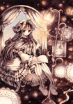  bad_id bad_pixiv_id book bow commentary_request crescent crescent_hair_ornament hair_bow hair_ornament hat highres long_hair patchouli_knowledge purple_eyes purple_hair sitting solo touhou very_long_hair wiriam07 