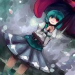  bad_id bad_pixiv_id heterochromia highres karakasa_obake purple_umbrella smile solo tasu_tasuta tatara_kogasa touhou umbrella 