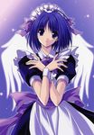  absurdres angel_wings copyright_request highres looking_at_viewer maid maid_headdress scan solo suzuhira_hiro wings 