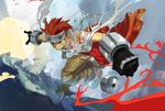  bad_id bad_pixiv_id blood houshin_engi male_focus nataku red_hair solo torn_clothes umishima_senbon 