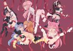  ahegao defeated drooling empty_eyes fighting_stockings_girl legwear mvv passed_out pussy_juice rolling_eyes sex simple_background spread_legs tentacle thighhighs torn_clothes 