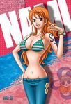  breasts character_name earrings jewelry nami nami_(one_piece) official_art one_piece orange_hair tattoo 