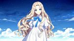  bad_id bad_pixiv_id blonde_hair blue_eyes dress long_hair marnie omoide_no_marnie smile solo srb7606 white_dress 