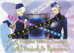  elizabeth_(persona_3) gloves looking_at_viewer persona_3 persona_3_portable short_hair siblings translation_request white_hair yellow_eyes 