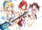  :d ;d ayase_eli bass_guitar bibi_(love_live!) bikini black_hair blonde_hair blue_eyes blush breasts cleavage downscaled frilled_bikini frills gloves guitar instrument large_breasts long_hair looking_at_viewer love_live! love_live!_school_idol_project md5_mismatch medium_breasts microphone multiple_girls navel nishikino_maki o-ring o-ring_top one_eye_closed open_mouth ponytail purple_eyes red_eyes red_hair resized short_hair sling smile strap_gap swimsuit tankini thigh_gap twintails white_gloves wireless yazawa_nico yuran 