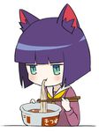  androgynous animal_ears animated animated_gif blush bob_cut cat_ears chopsticks eating food green_eyes holding holding_chopsticks kuroi kuroinyan left-handed noodles pixiv_fantasia pixiv_fantasia_new_world short_hair solo 