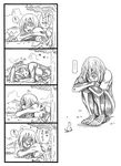  1boy 1girl armin_arlert bbb bbb_(friskuser) book cat comic female_titan happy monochrome shingeki_no_kyojin translation_request tree 