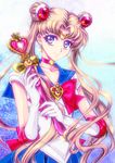  bad_id bad_pixiv_id bishoujo_senshi_sailor_moon blonde_hair blue_eyes blue_sailor_collar blue_skirt bow brooch choker double_bun earrings elbow_gloves gloves hair_ornament hairpin holding holding_wand jewelry long_hair magical_girl multicolored multicolored_eyes pink_eyes red_bow red_choker sailor_collar sailor_moon sailor_senshi_uniform skirt smile solo spiral_heart_moon_rod tiara tsukasaki_ryouko tsukino_usagi twintails wand white_gloves 