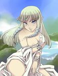  1girl blonde_hair blue_eyes bracelet braid breasts female jewelry looking_at_viewer nintendo nipple_slip nipples pointy_ears princess_zelda skyward_sword solo the_legend_of_zelda the_legend_of_zelda:_skyward_sword 