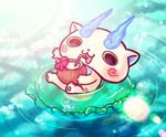  coconut drinking drinking_straw flower fruit_cup innertube komasan no_humans open_mouth solo youkai youkai_watch 